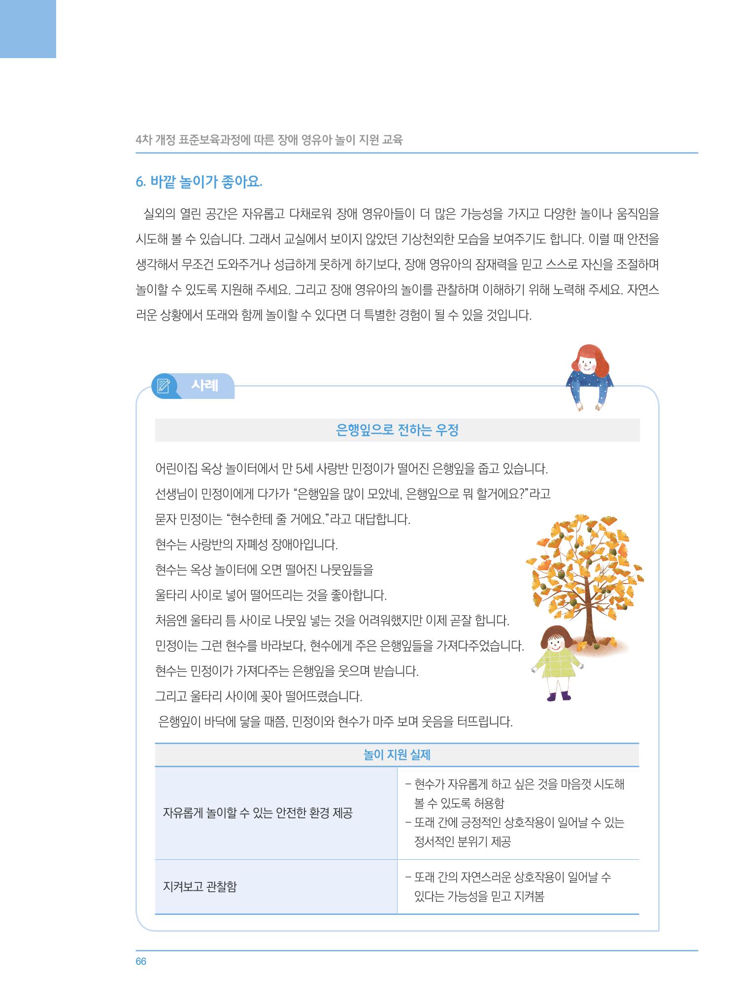 4차 개정 표준보육과정에 따른 장애 영유아 놀이 지원 교육 66페이지
