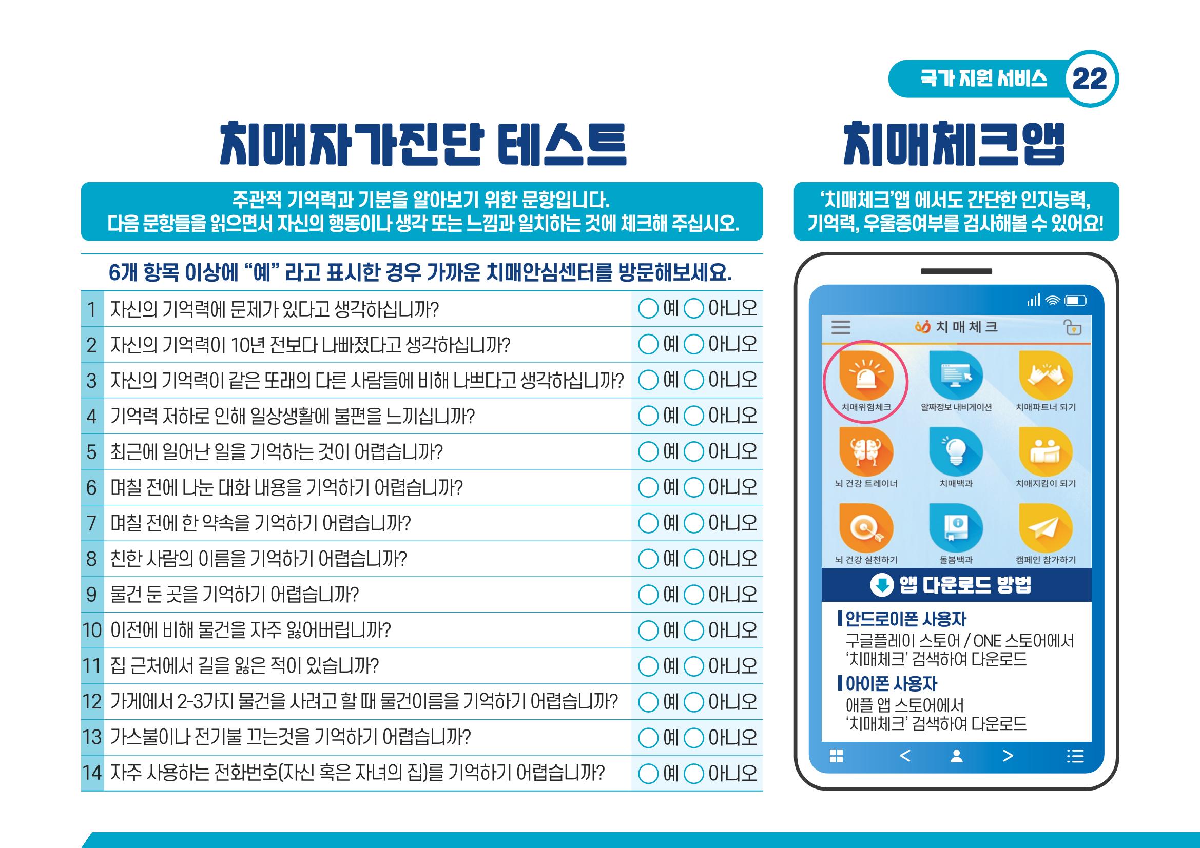 2021 치매어르신 지원 서비스 안내서 22페이지