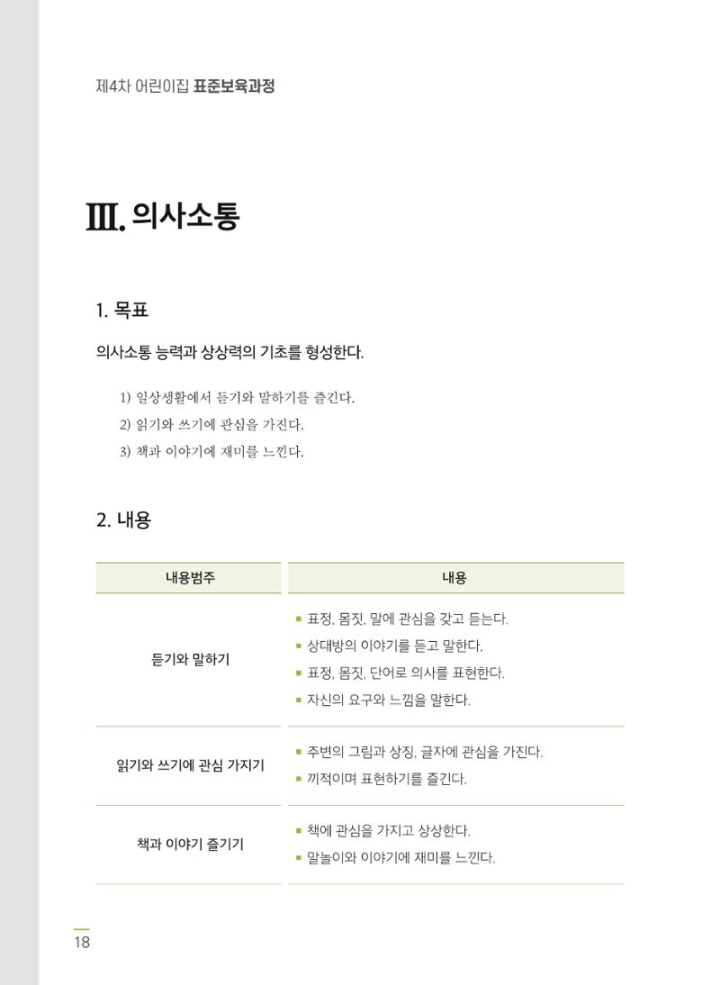 제4차 어린이집 표준보육과정 고시문 20페이지