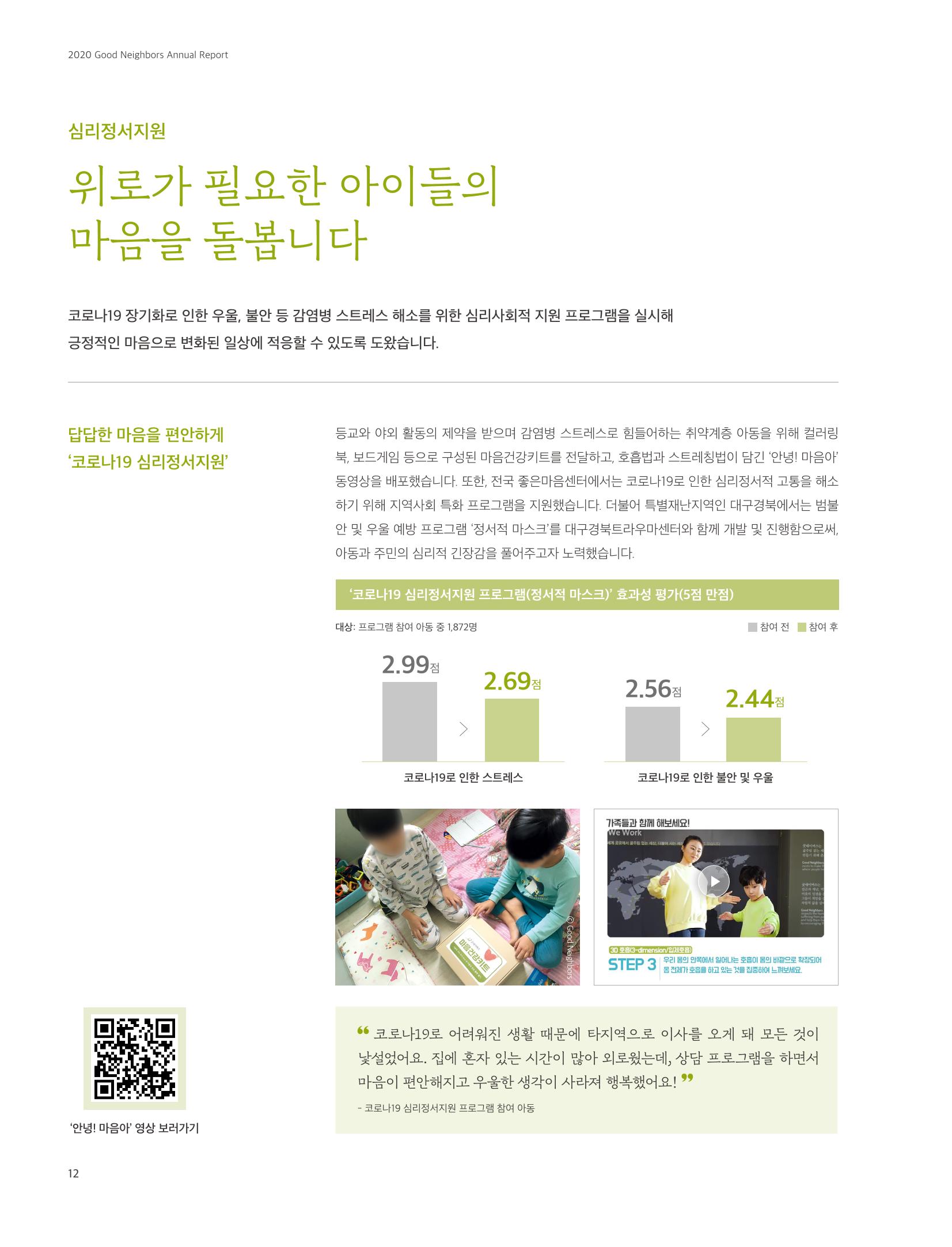 2020 굿네이버스 연차보고서 12페이지