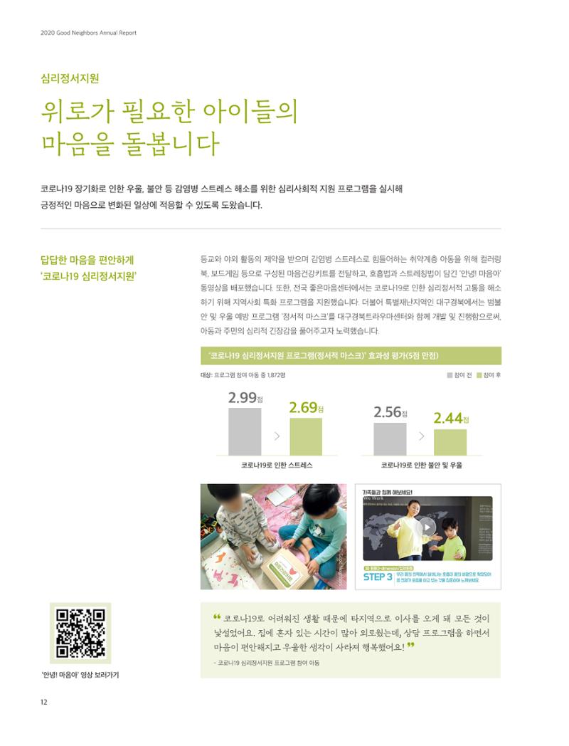 2020 굿네이버스 연차보고서 12페이지