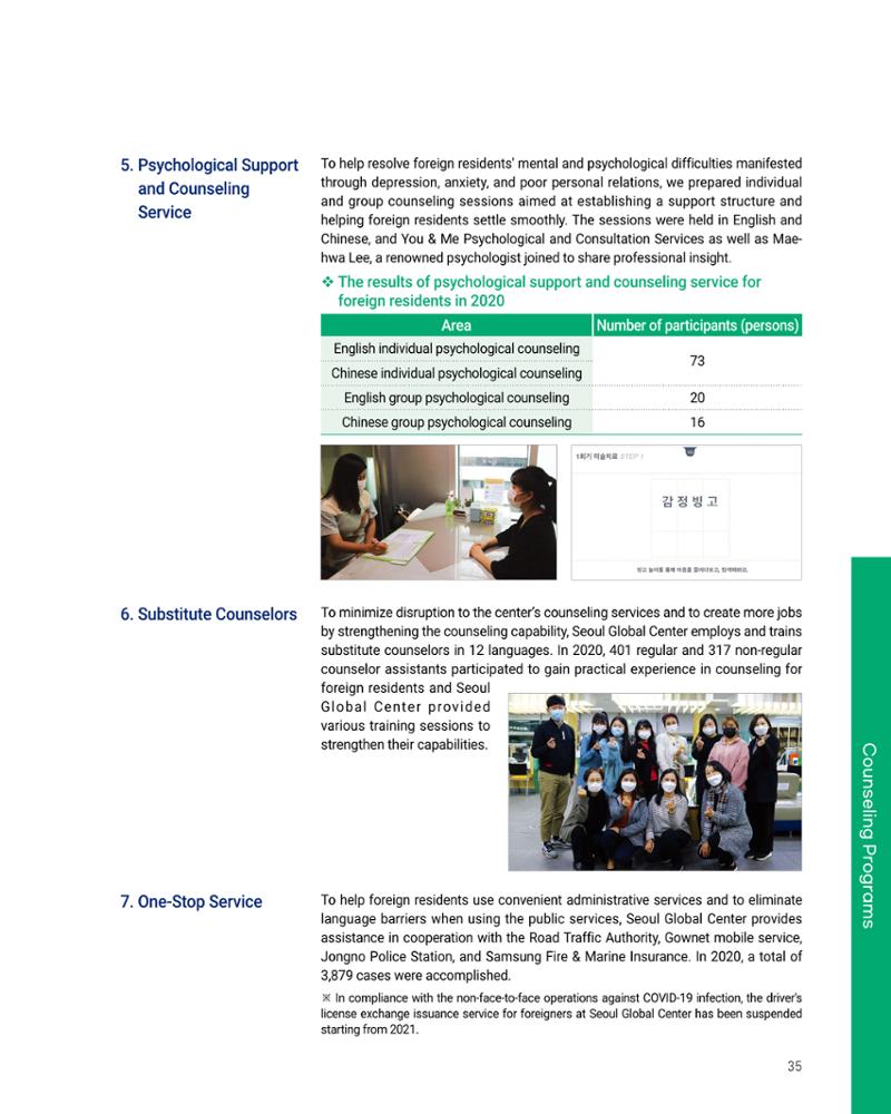 2020 서울글로벌센터 연간보고서 2020 Seoul Global Center Annual Report 35페이지