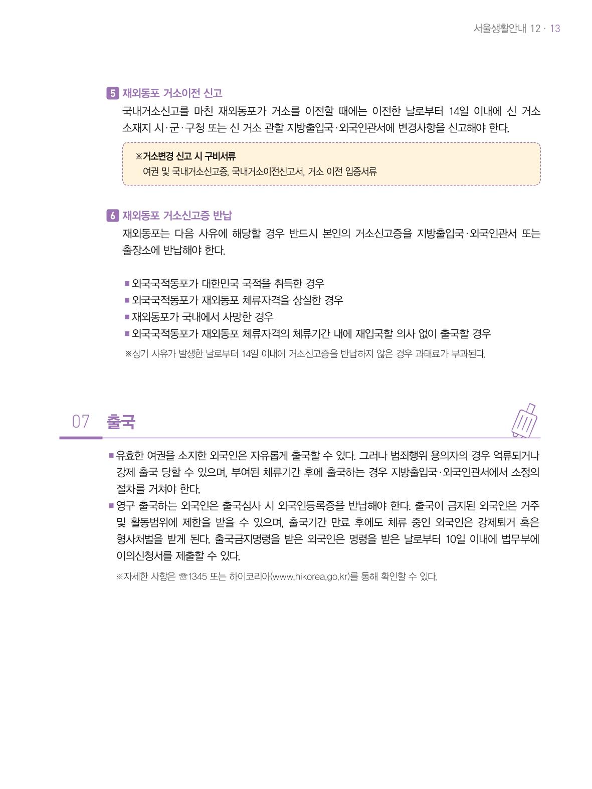 2021 외국인에게 꼭 필요한 서울생활안내 12페이지
