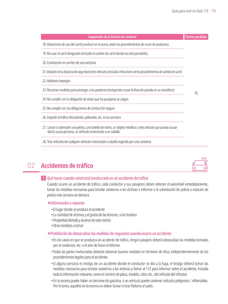 2021 Guía Indispensable para Vivir en Seúl _ 스페인어 72페이지