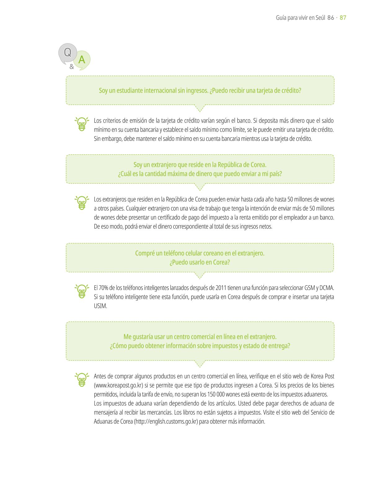 2021 Guía Indispensable para Vivir en Seúl _ 스페인어 86페이지