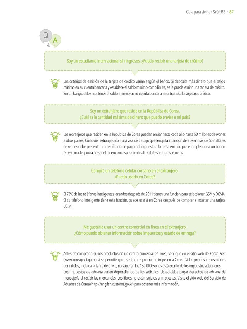 2021 Guía Indispensable para Vivir en Seúl _ 스페인어 86페이지