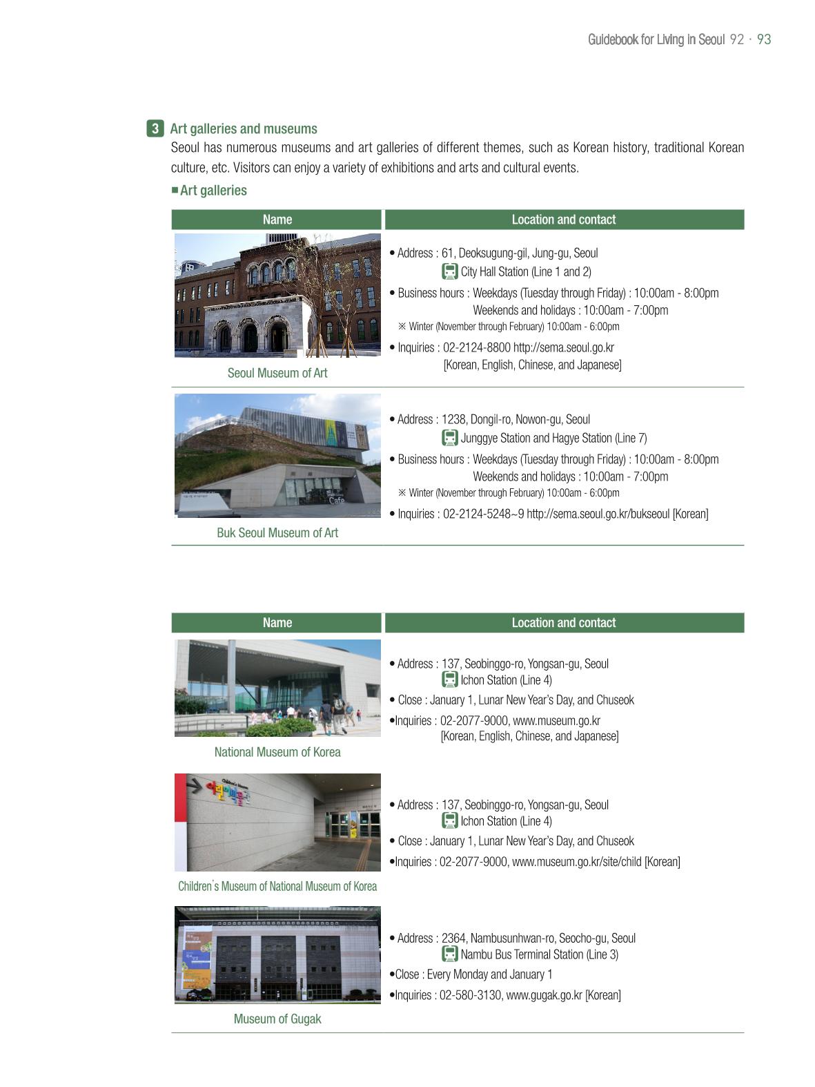 2021 Guidebook for Living in Seoul_영어 92페이지