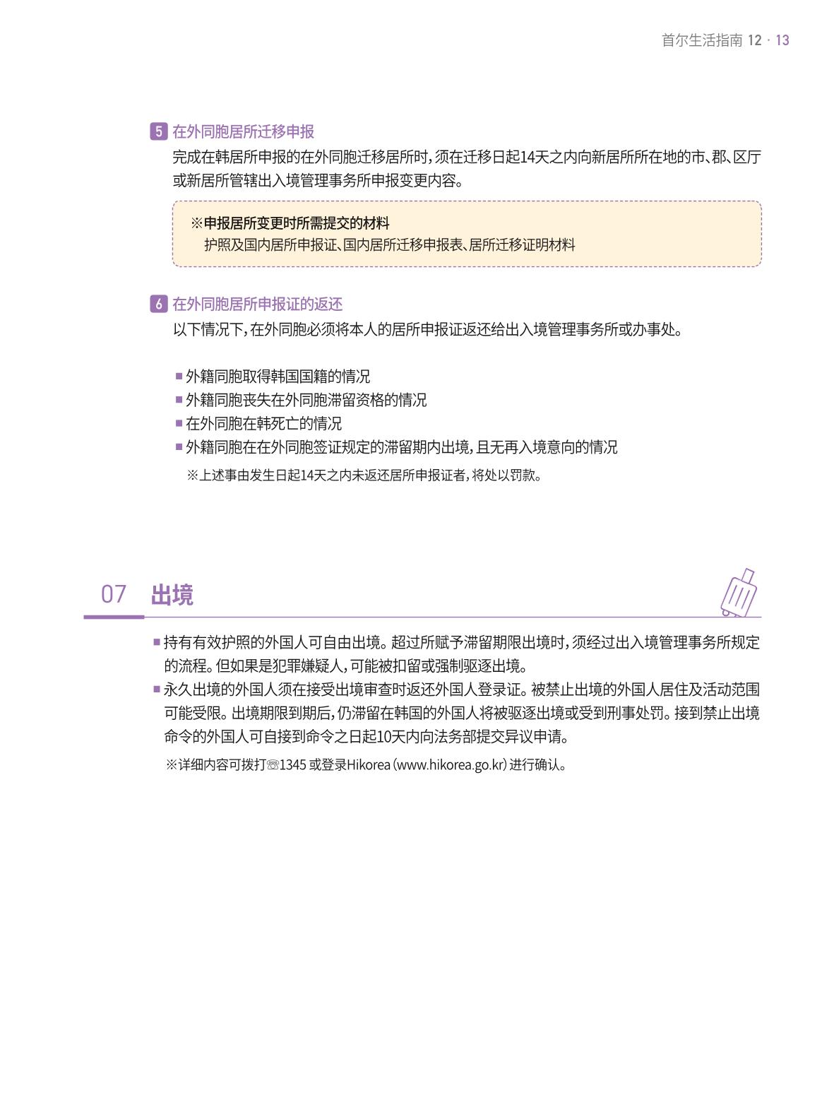 2021 首尔生活指南 _ 중국어 12페이지