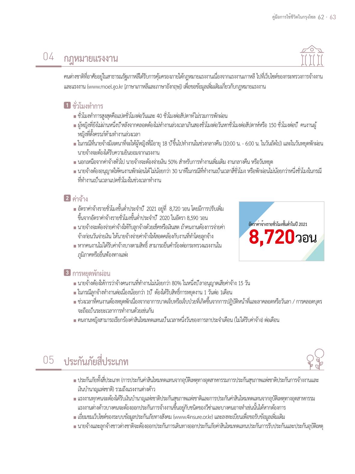 2021 คู่ม ือการใช้ช ีว ิตในกรุงโซล_태국어 62페이지