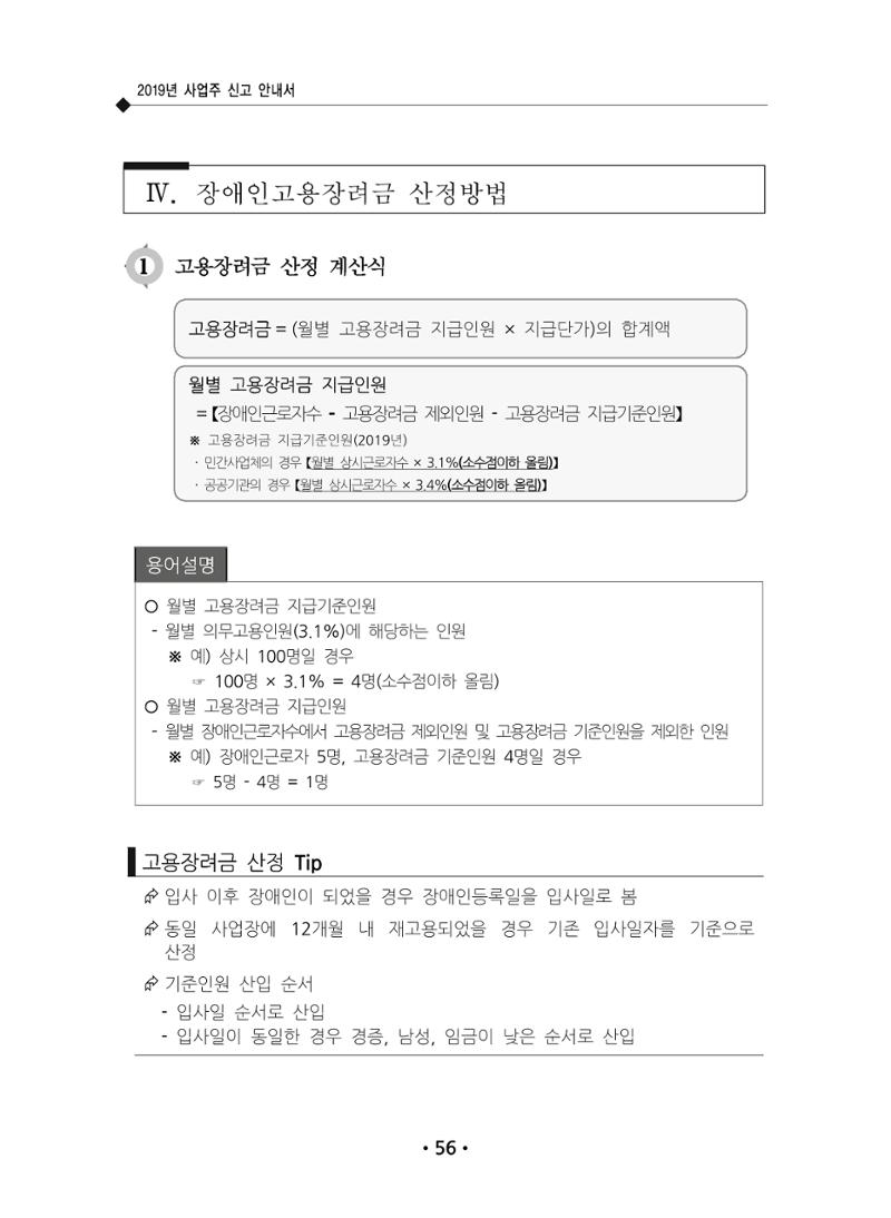 장애인 고용 부담금 사업주 안내서 60페이지