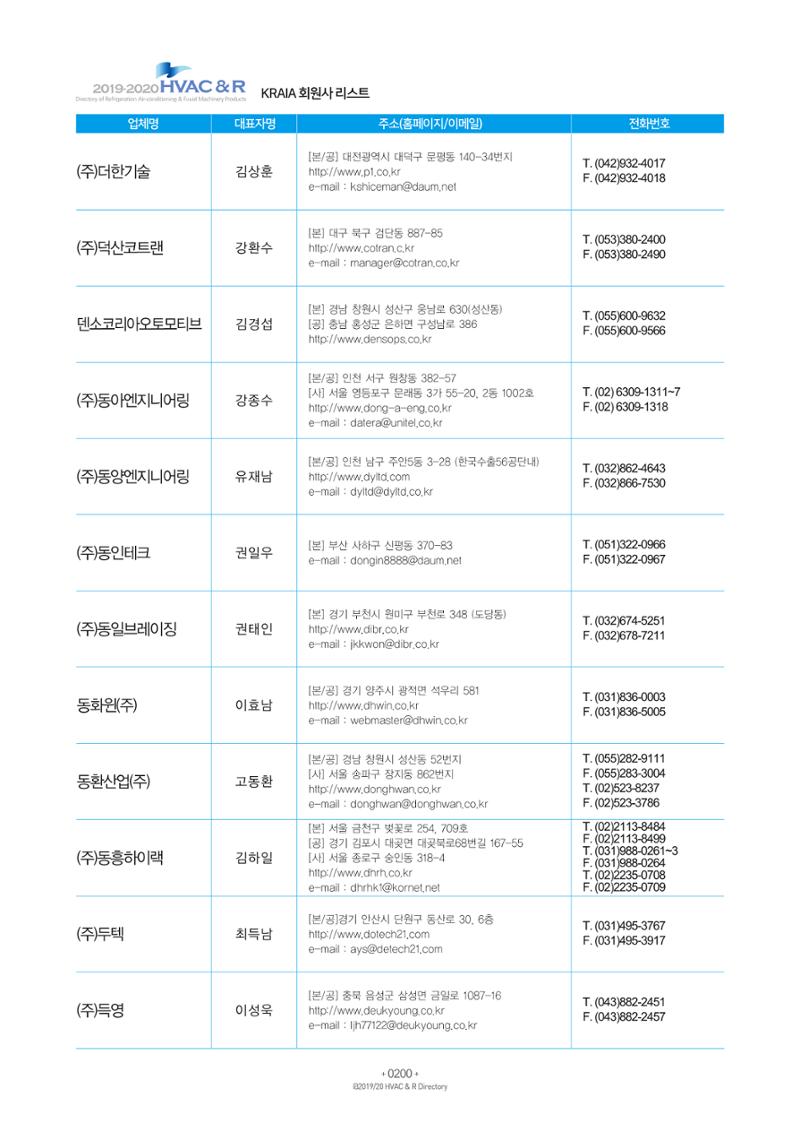 2019-2020 한국냉난방공조총람 202페이지
