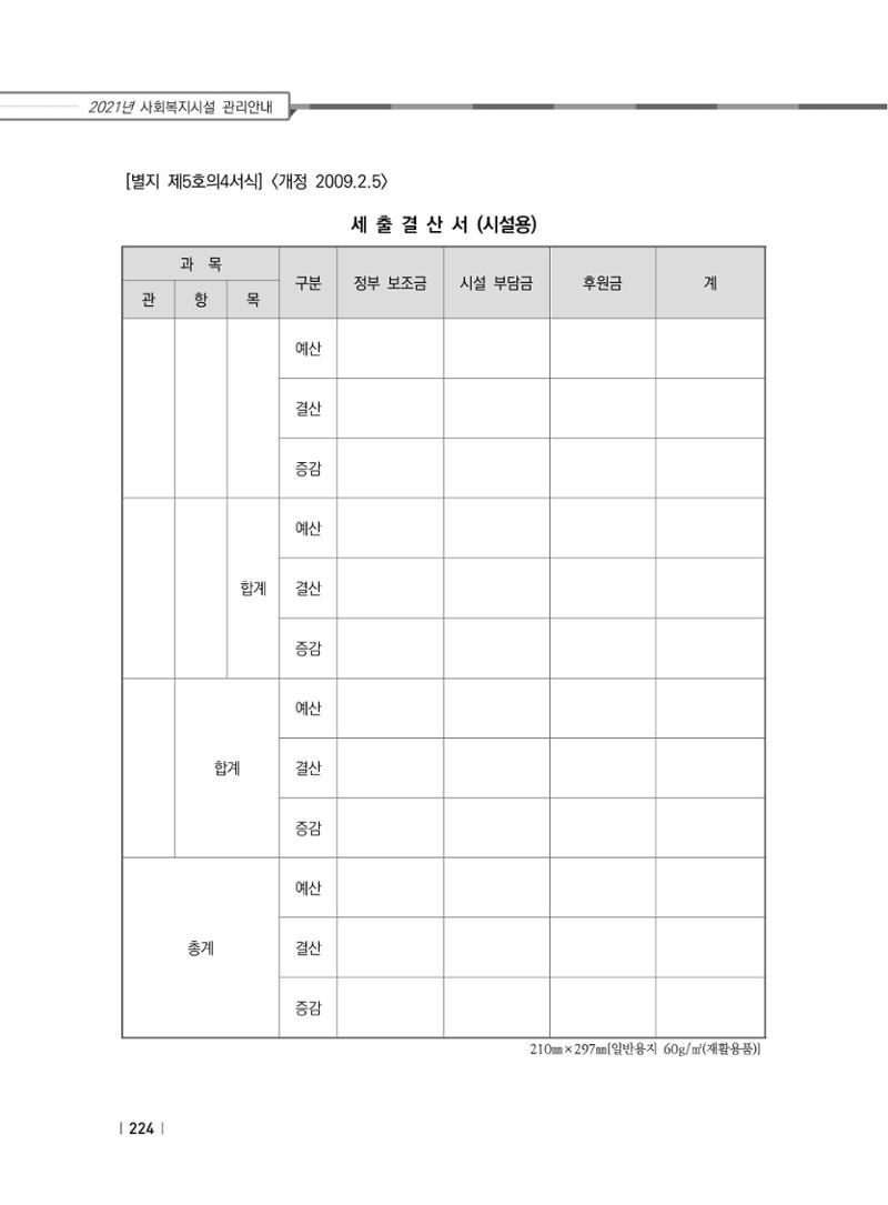2021년 사회복지시설 관리안내 230페이지