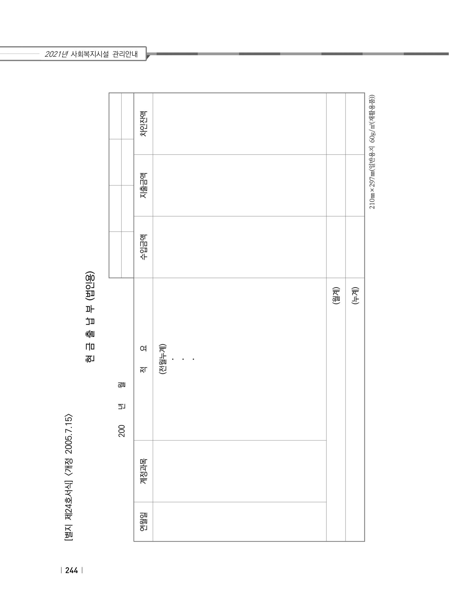 2021년 사회복지시설 관리안내 250페이지