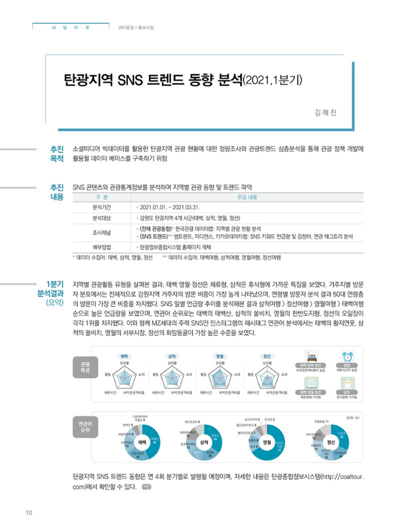 탄광지역발전을 위한 소식지 새빛마루 5호 10페이지