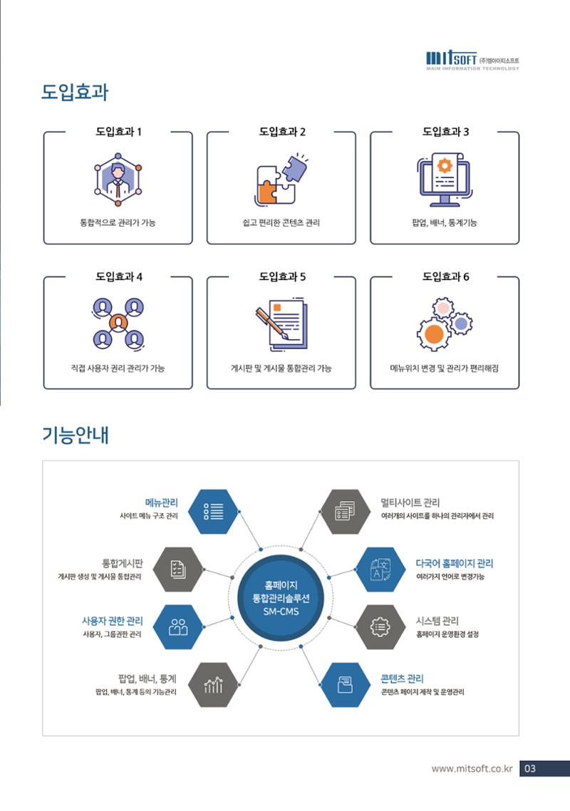 편리한 홈페이지 관리 솔루션 SM-CMS 3페이지