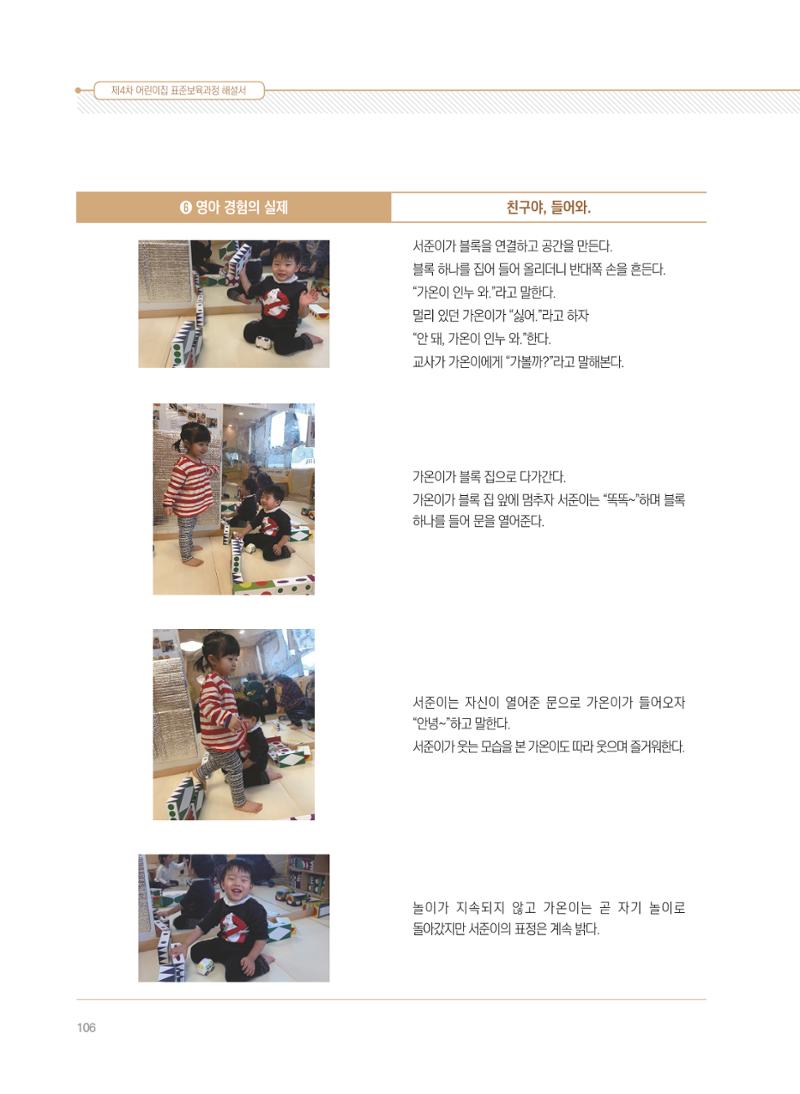 제4차 표준보육과정 해설서 106페이지