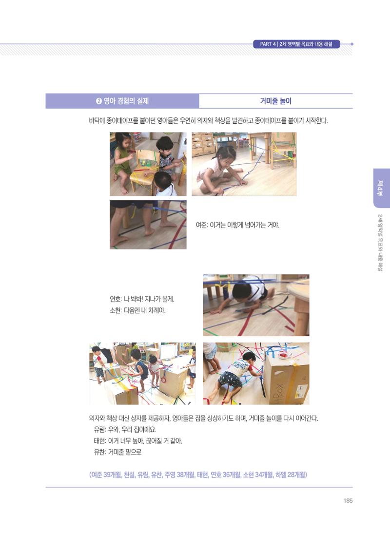 제4차 표준보육과정 해설서 185페이지