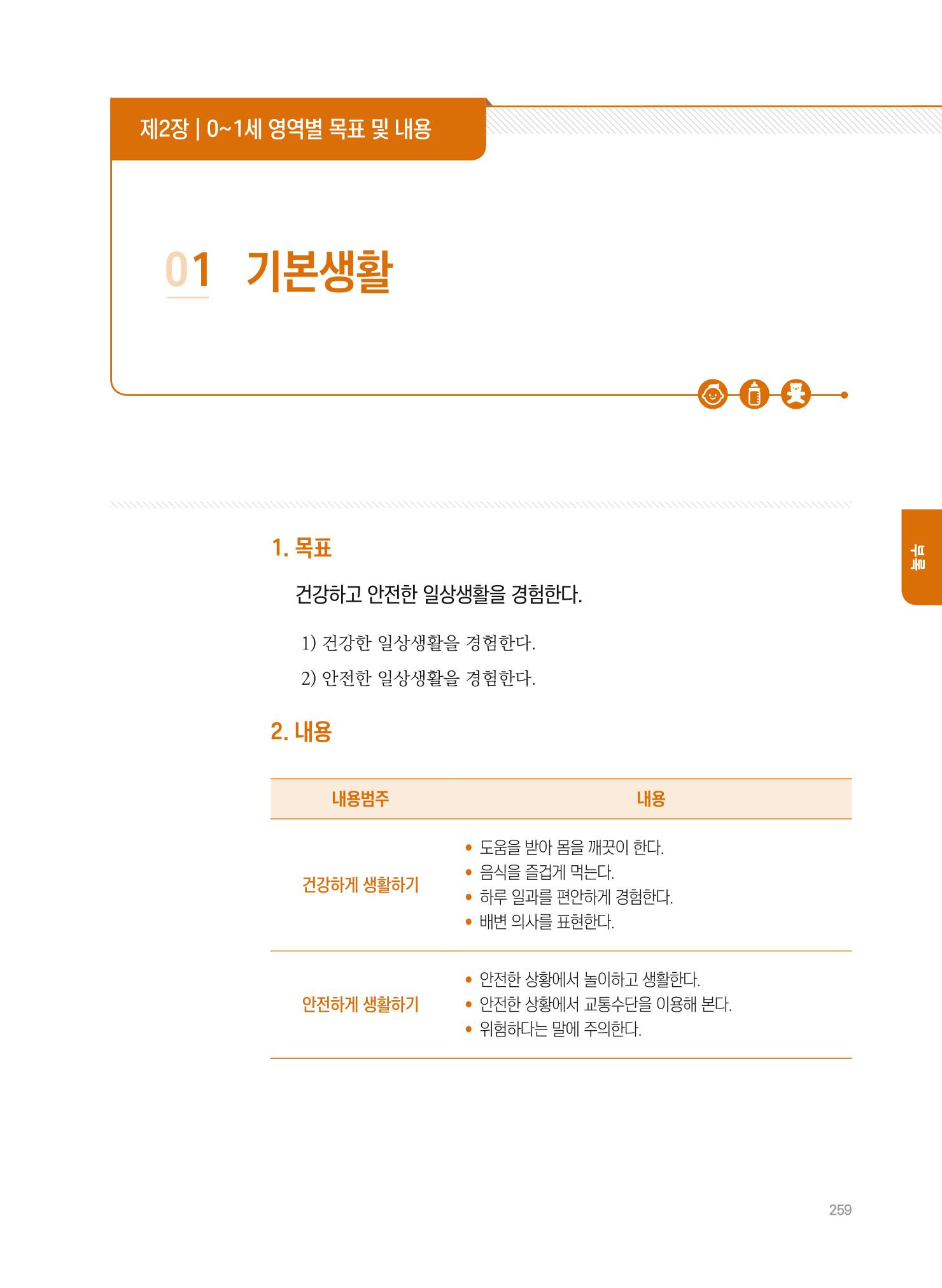 제4차 표준보육과정 해설서 259페이지