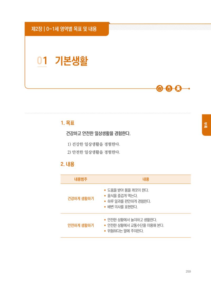 제4차 표준보육과정 해설서 259페이지