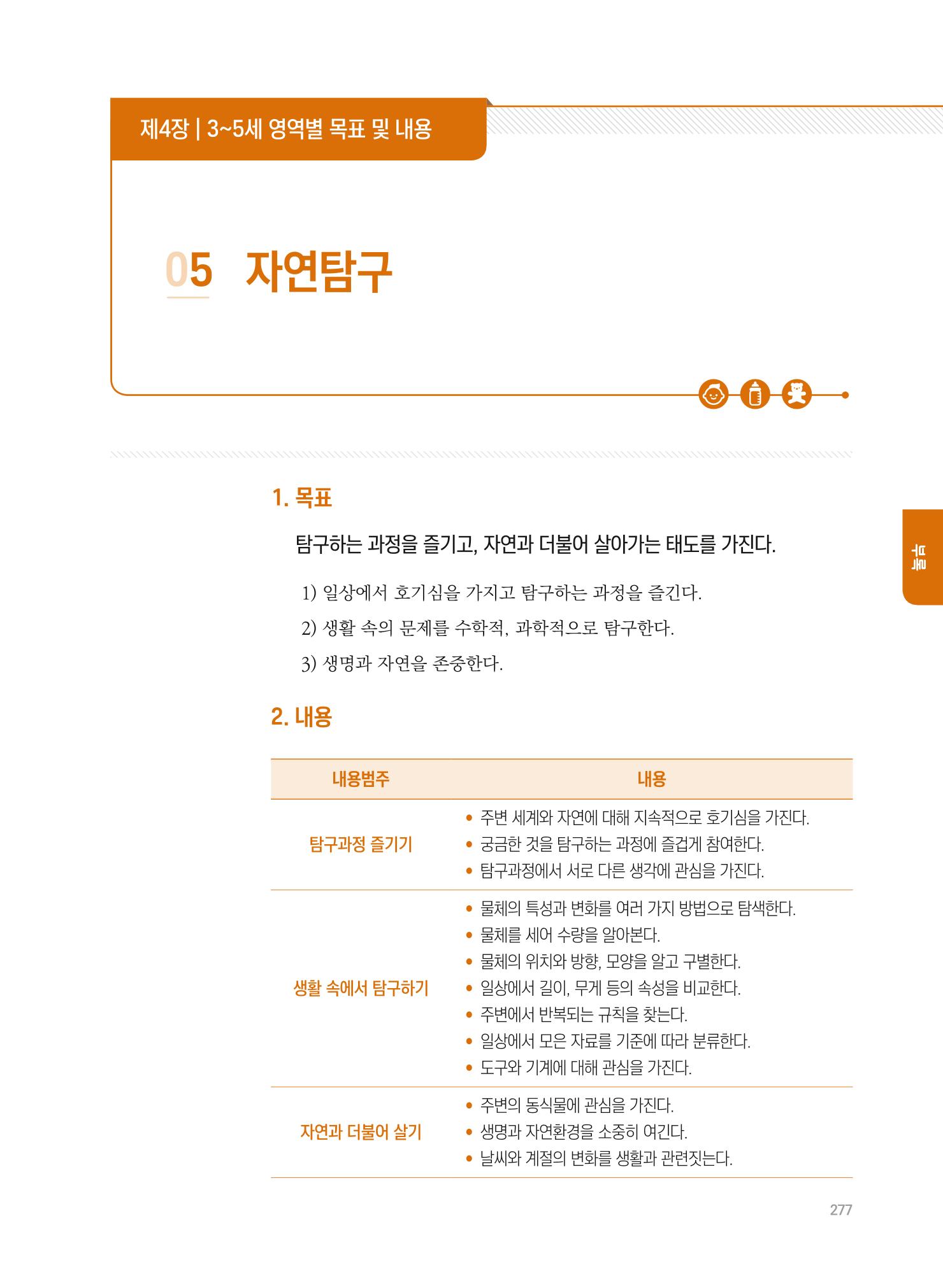 제4차 표준보육과정 해설서 277페이지