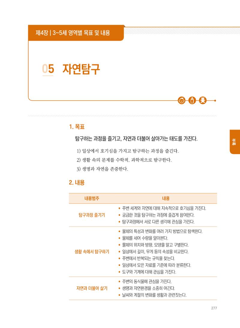 제4차 표준보육과정 해설서 277페이지