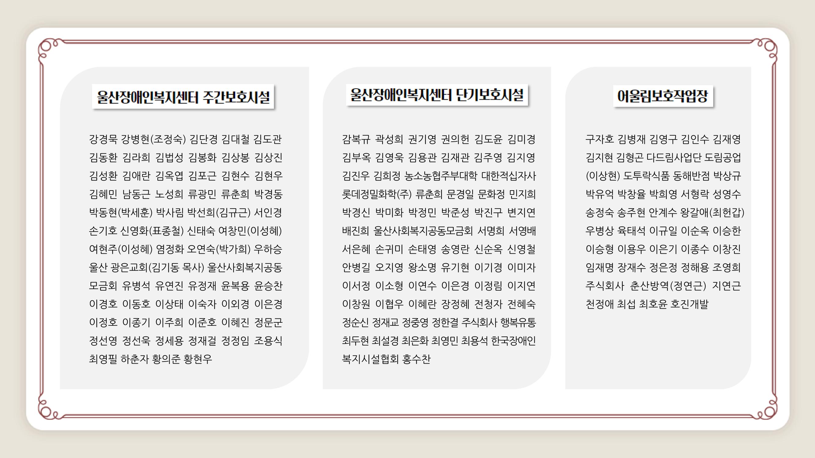 2021년 상반기 어울림복지재단 법인 및 산하시설 후원자 명단 7페이지