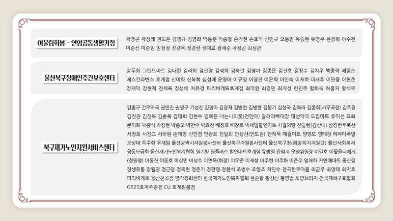 2021년 상반기 어울림복지재단 법인 및 산하시설 후원자 명단 8페이지