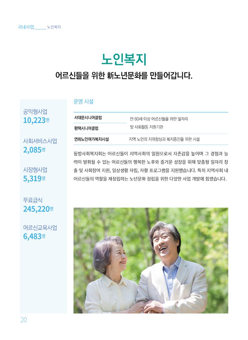 동방사회복지회 2020 연차보고서  20페이지