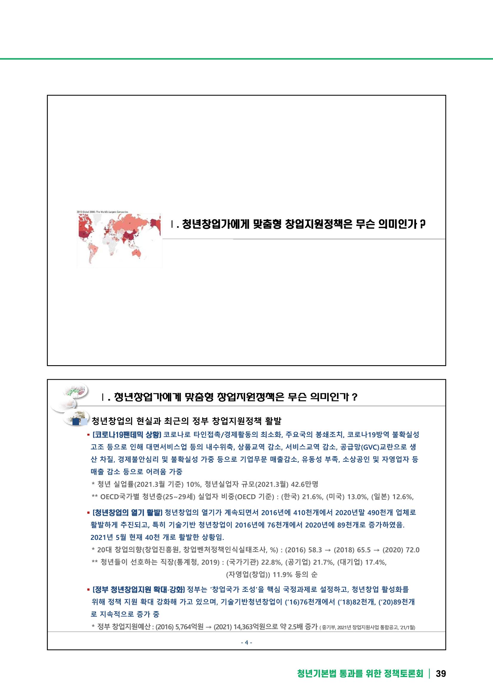 2021 청년기업지원법 정책토론회 39페이지