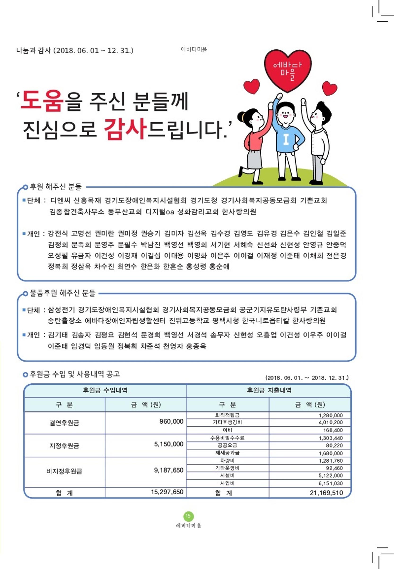 에바다이야기 제31호(2018년 하반기 소식지) 15페이지