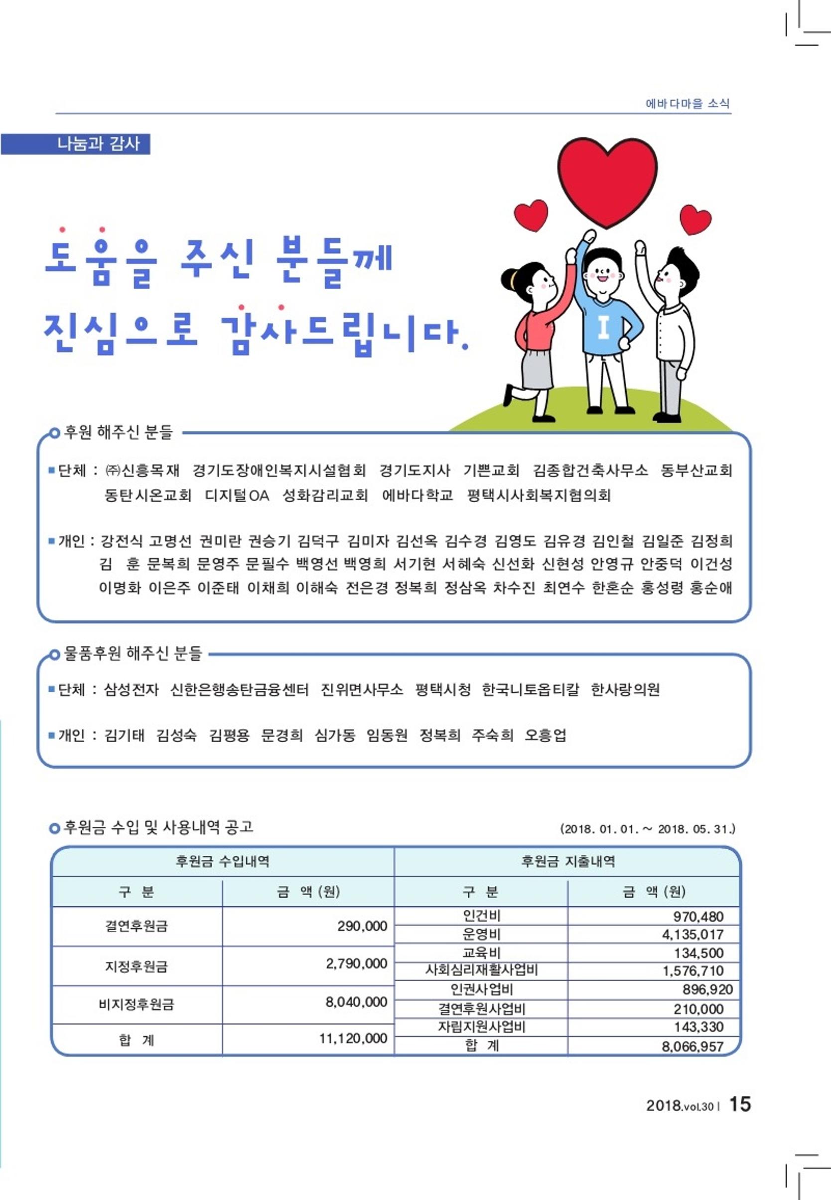 에바다이야기 제30호(2018년 상반기 소식지) 15페이지