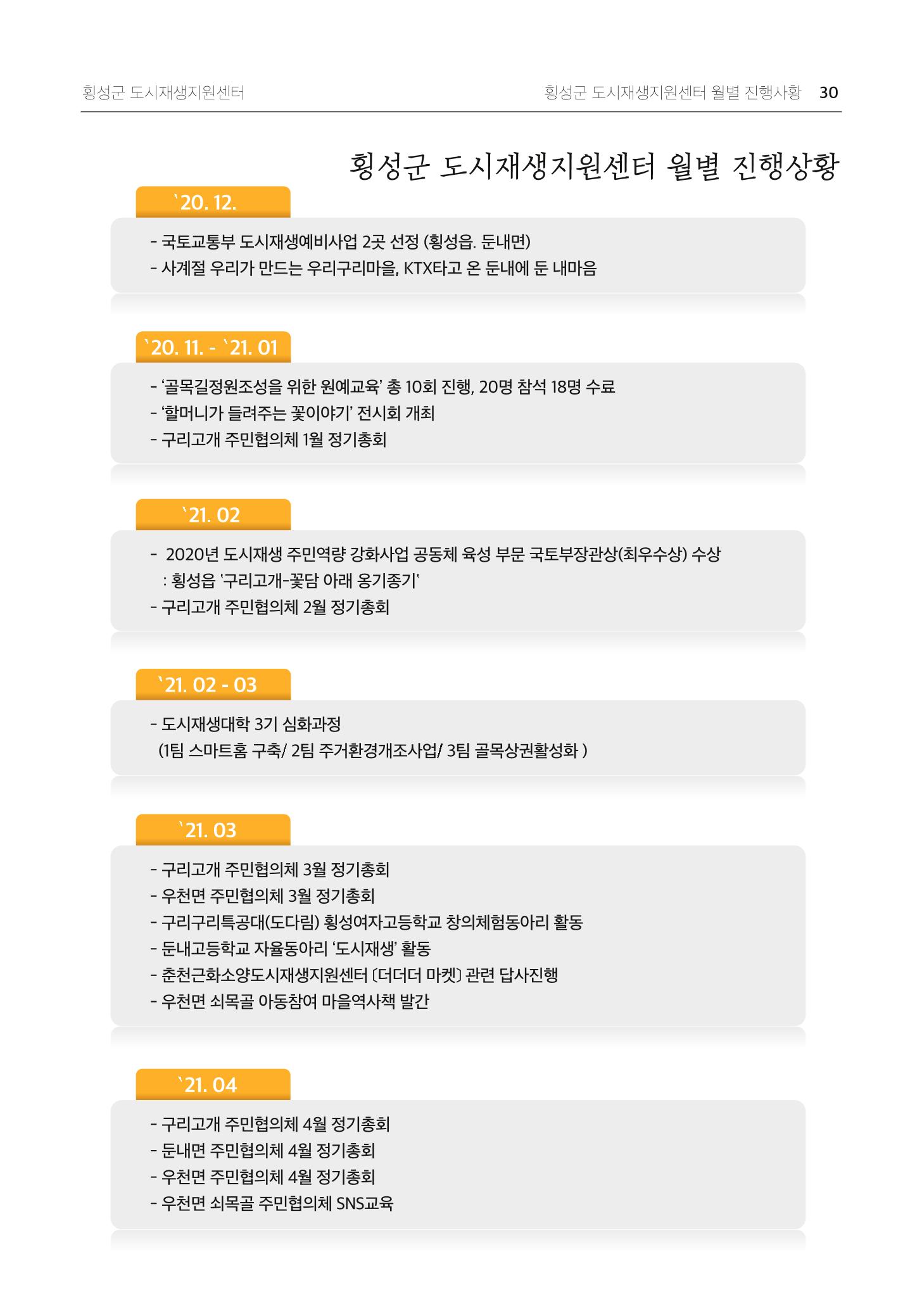 횡성 도시재생 2021.07 Vol.04 30페이지