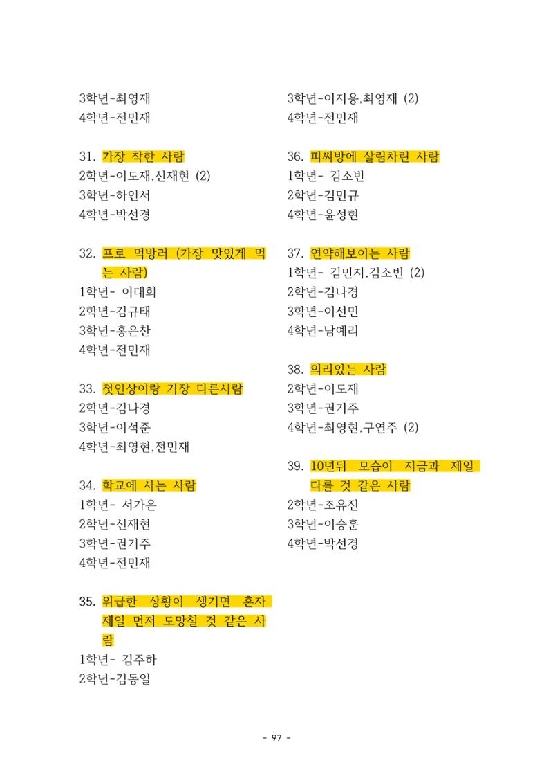 화교인의 맥 (2020) | 대구대 화학교육과 전공소양 잡지 98페이지