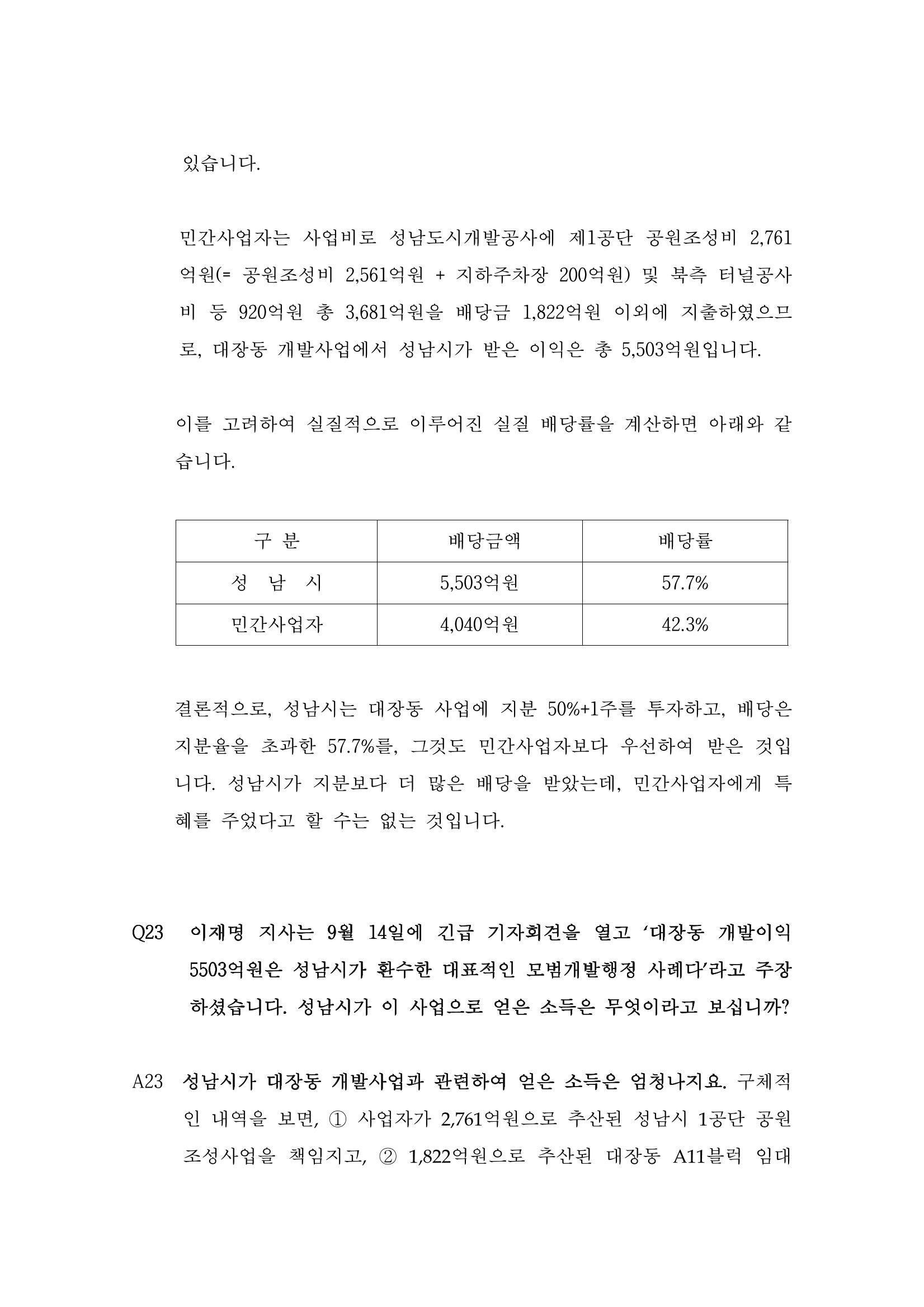 대장동 개발사업 Q&A 29페이지