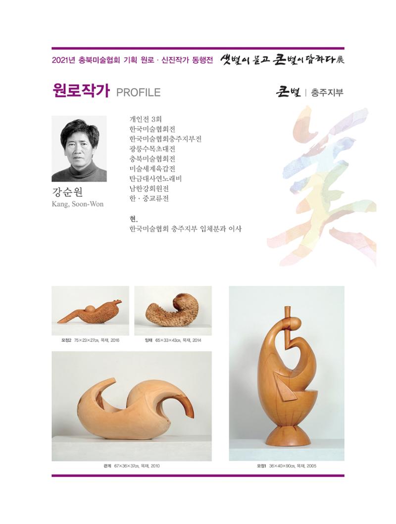 2021년 충북미술협회 기획 원로 신진작가 동행전 샛별이 묻고 큰별이 답하다 展 8페이지