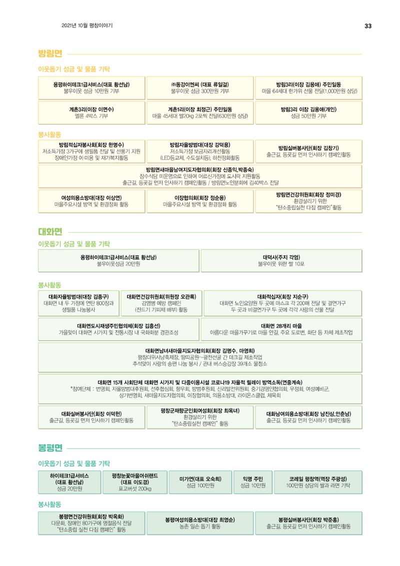 평창이야기 10월호 33페이지