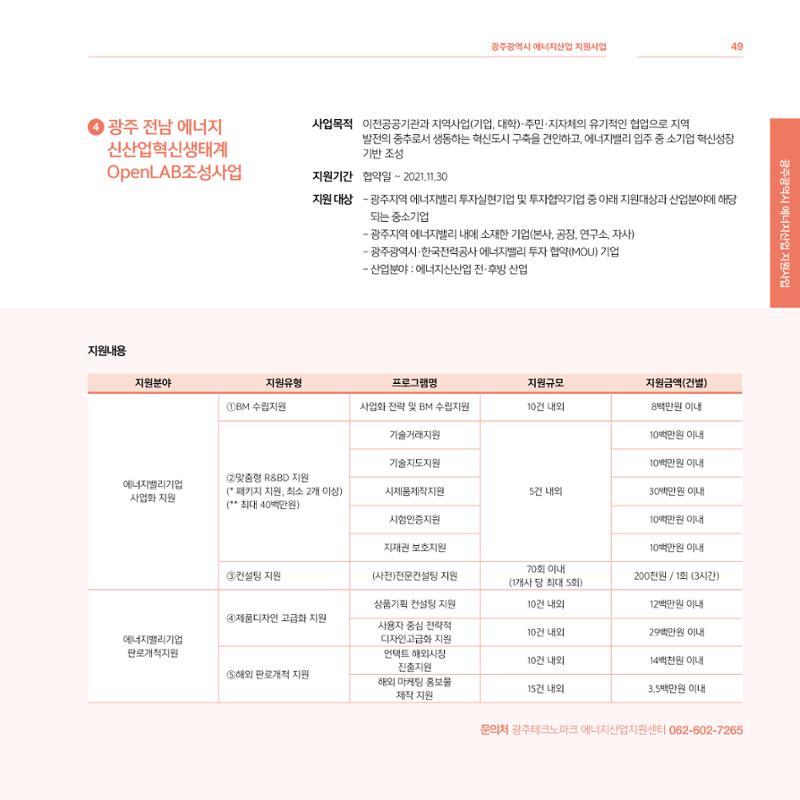광주광역시 국가혁신클러스터 투자유치 가이드북 49페이지