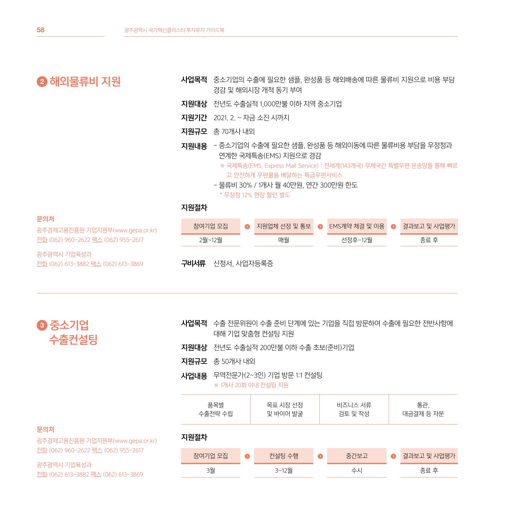 광주광역시 국가혁신클러스터 투자유치 가이드북 58페이지