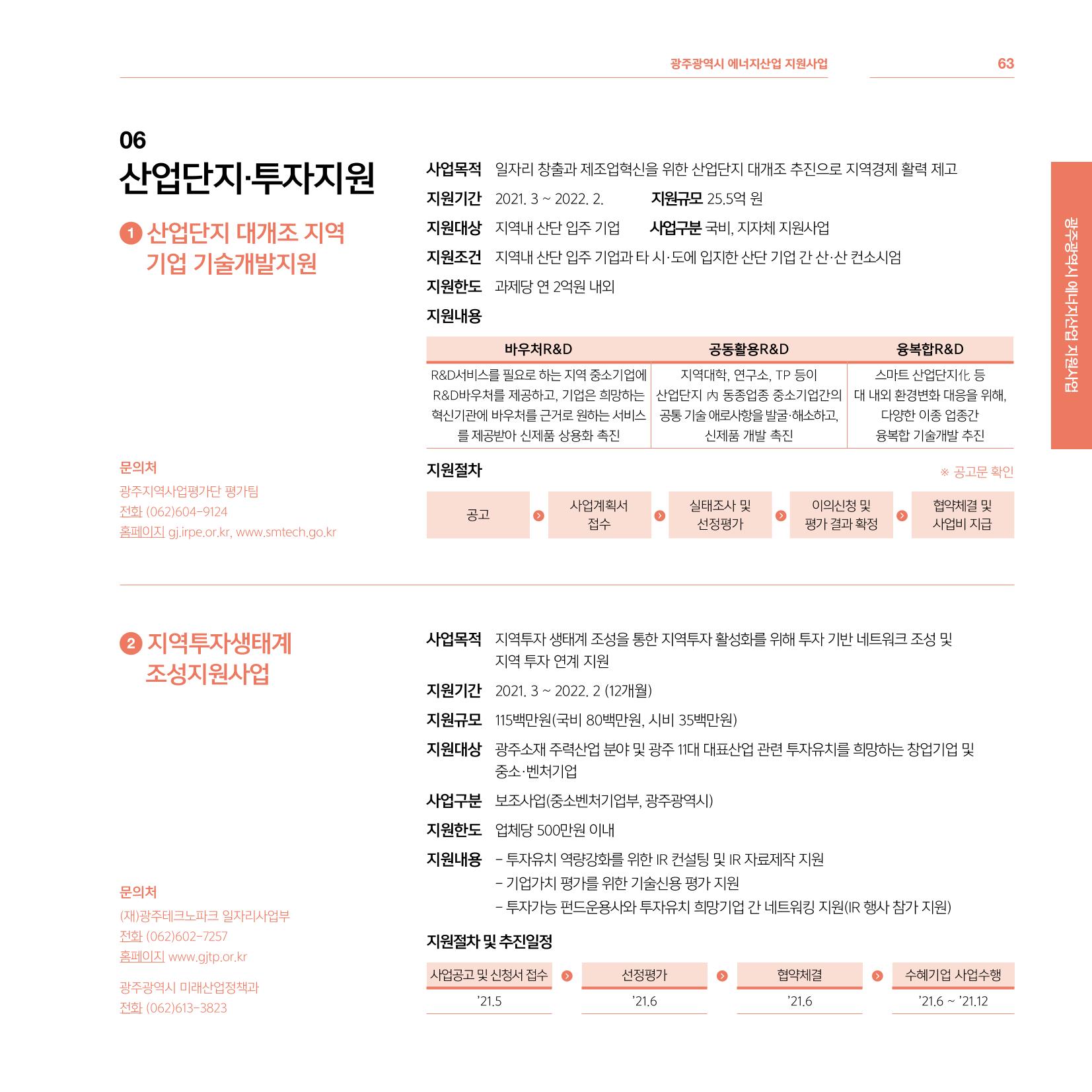 광주광역시 국가혁신클러스터 투자유치 가이드북 63페이지