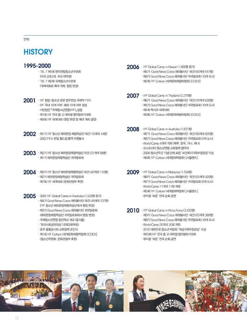 2019 국제청소년연합(IYF) 연차보고서 12페이지