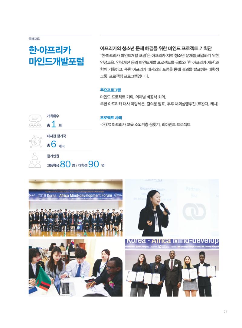 2019 국제청소년연합(IYF) 연차보고서 29페이지