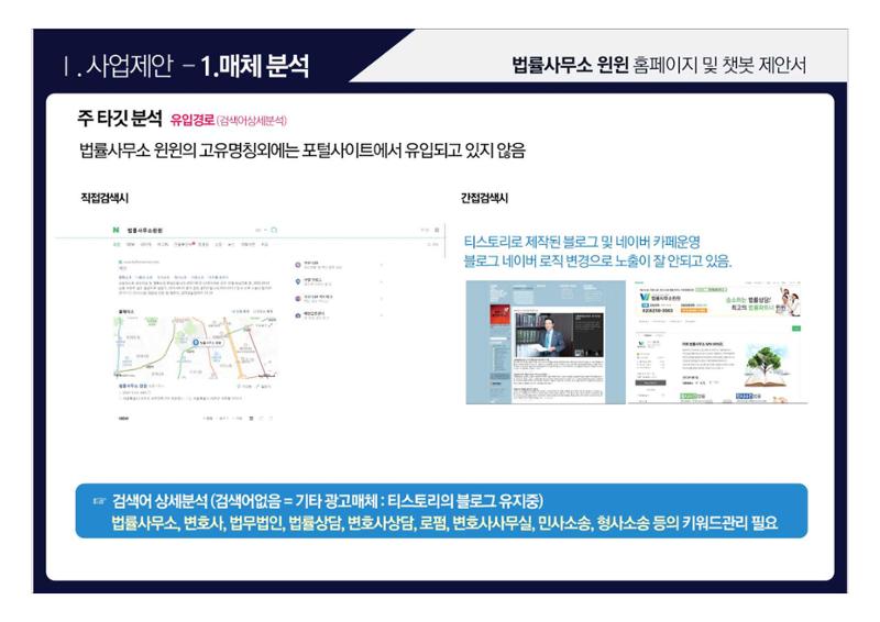 법률사무소 윈윈 홈페이지 및 챗봇 제안서 7페이지