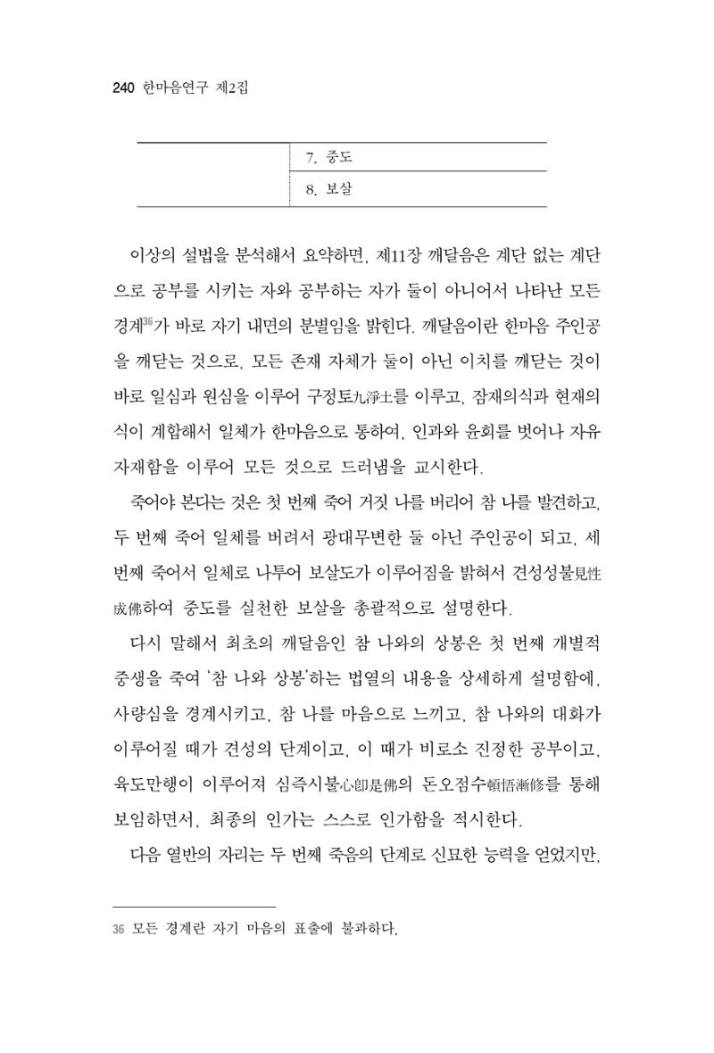 한마음연구 2집  240페이지