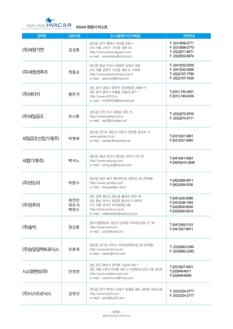 2021/22 한국냉난방공조총람 193페이지