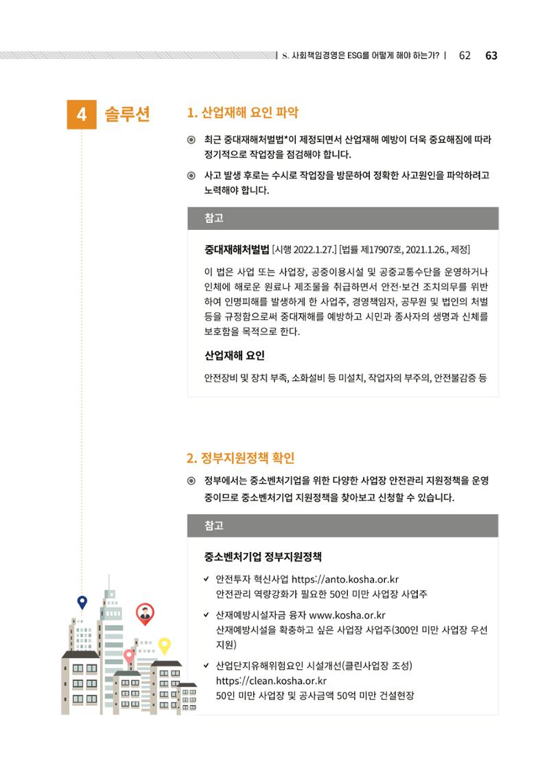2021.12.10. 중소벤처기업진흥공단 ESG경영안내서(솔루션편) 63페이지