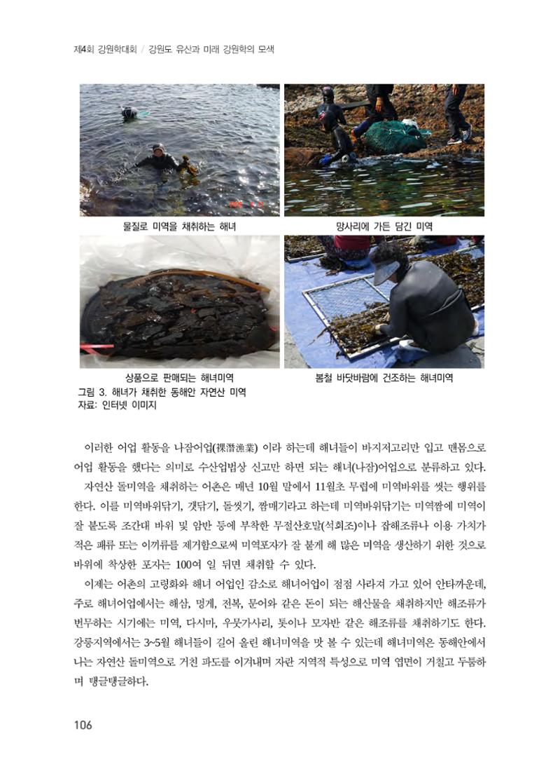 사라져가는 바다자원 무형문화유산 "미역바리" 4페이지