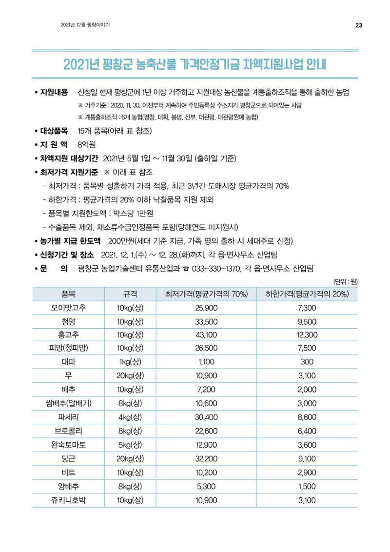 평창이야기 12월호 23페이지