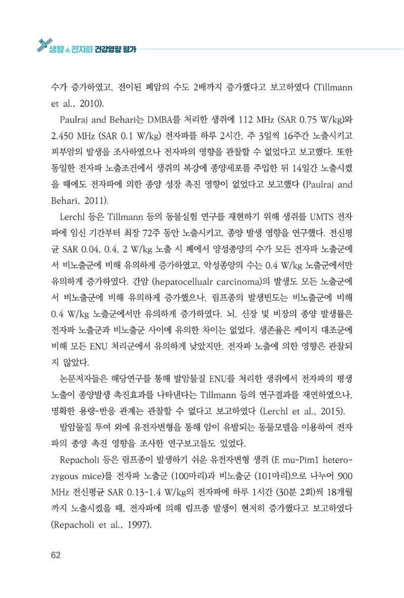 생활 속 전자파 건강영향 평가  70페이지
