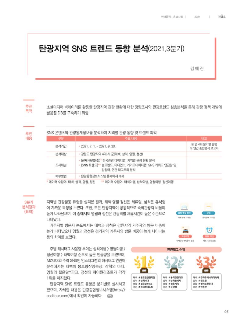 탄광지역발전을 위한 소식지 새빛마루 6호 5페이지