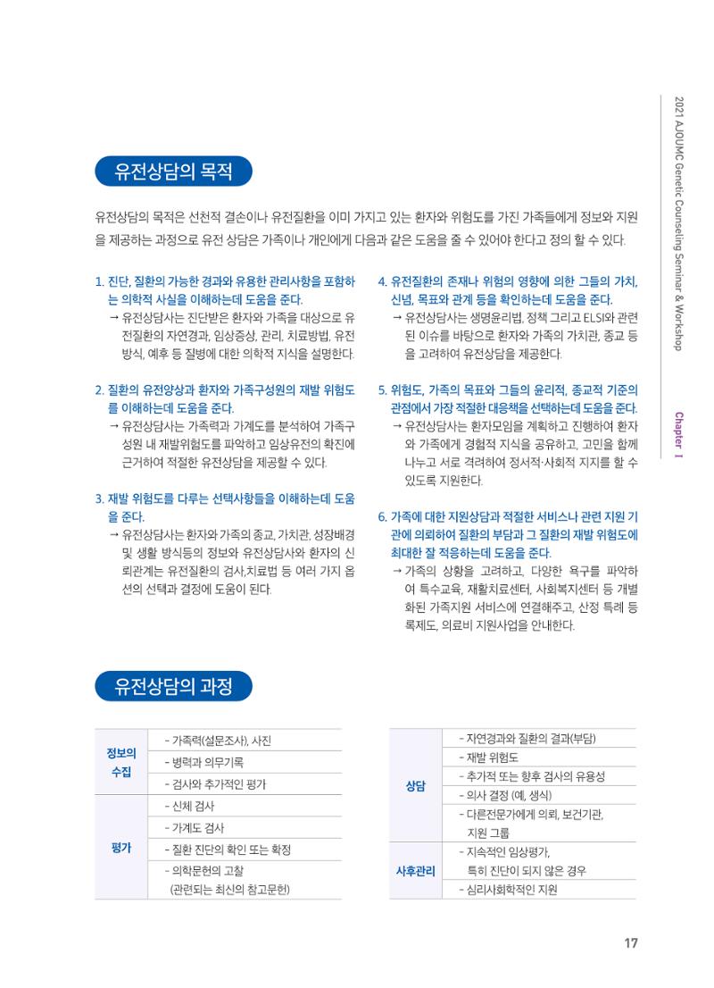 2021 AJOUMC Genetic Counseling Seminar & Workshop 17페이지
